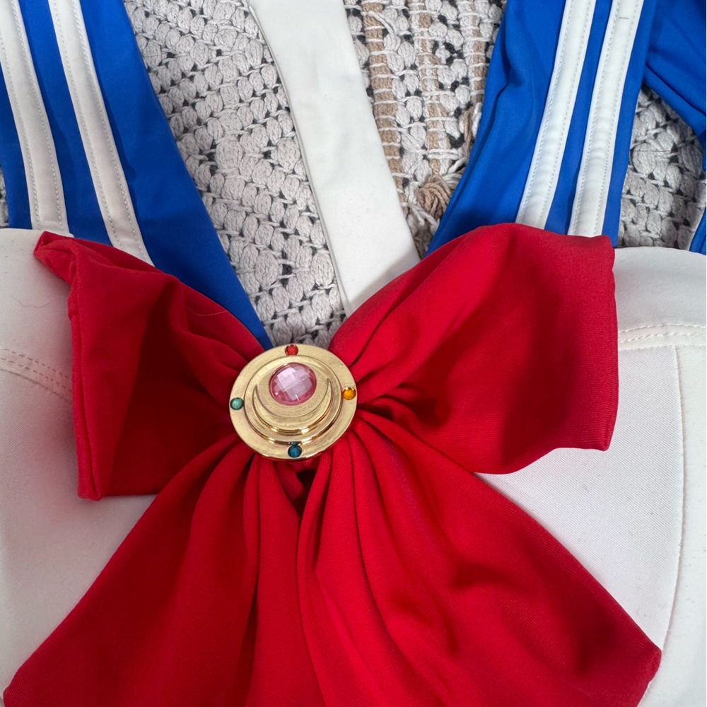 Hot Topic Sailor Moon Cosplay White Bikini Top - Picture 3 of 11